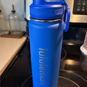 Lululemon Athletica Blue Durable Water Bottle with Flip-Top Lid